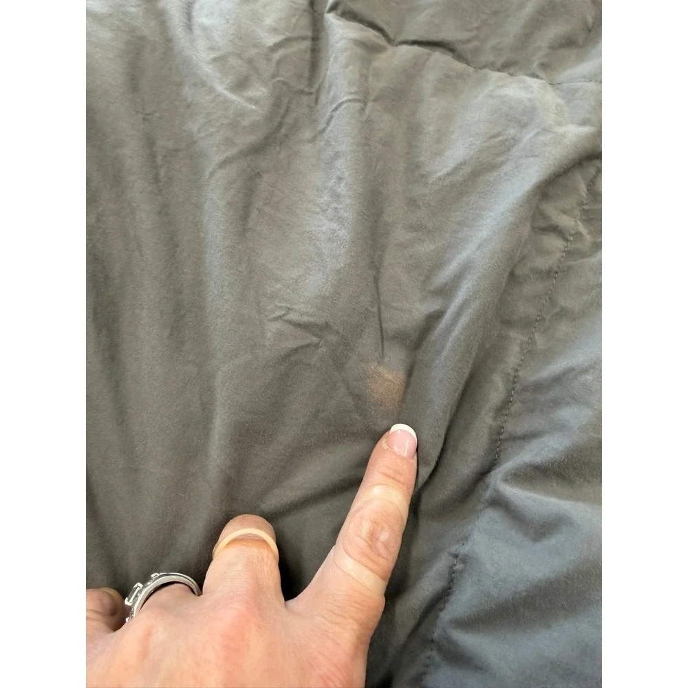 Gray Quilted Down Alternative Comforter Full Queen Box Stitch Bedding Gray
